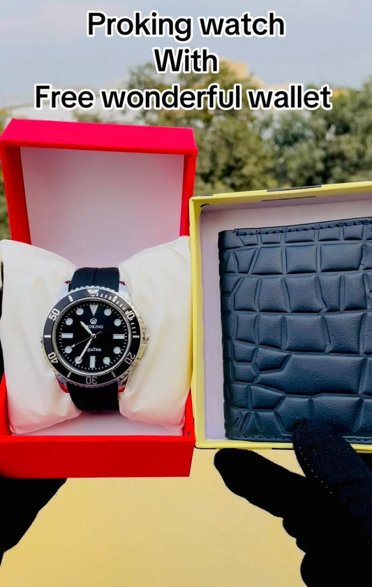 Pro King Watch And Wallet..!!